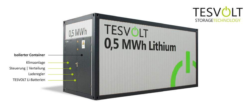 TESVVOLT-0,5 MWh-Speichercontainer